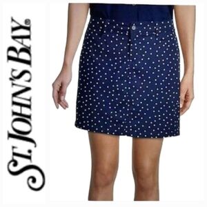 St.John's Bay  Navy blue with white polkadots skort